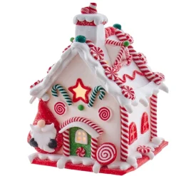 Battery Operated White LED Gingerbread House Table Piece<Kurt Adler New