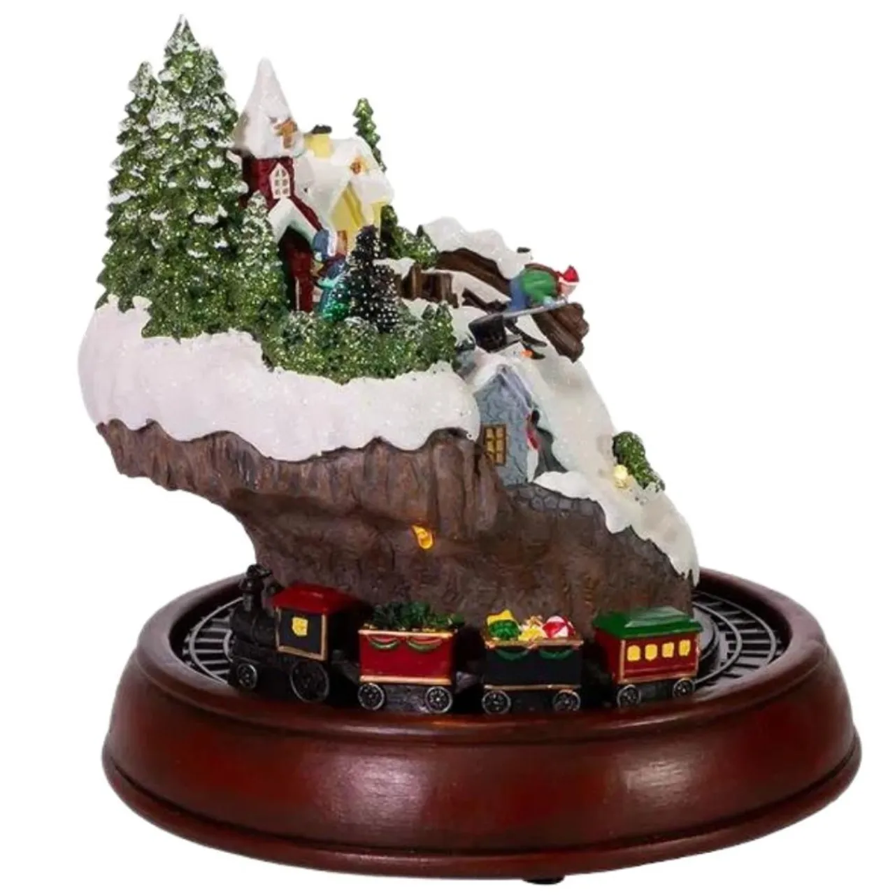 Battery-Operated Musical LED Village and Train Table Piece<Kurt Adler Sale