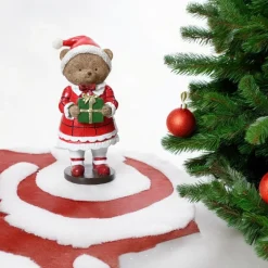 Bear In Red Dress Figurine< Discount