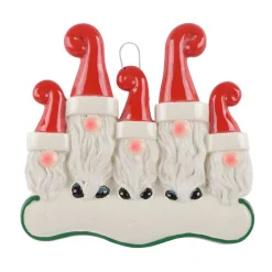 Bearded Gnomes Family of 5 Personalized Ornament< Outlet