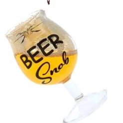 Beer Snob Beer Glass Ornament<Kurt Adler Hot