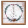 Believe White Wreath Block< Clearance