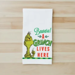 Beware Grinch Tea Towel< Sale