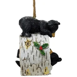 Black Bear Cubs On Birch Tree Ornament - The Christmas Loft<Kurt Adler Hot
