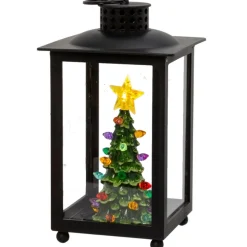 Black Holiday Lit Lantern - The Christmas Loft< Discount