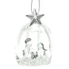 Blessed Nativity Ornament with Silver Star< New