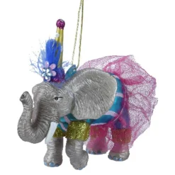 Blown Glass Circus Elephant Ornament< Outlet