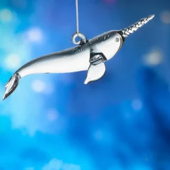 Blown Glass Narwhal Ornament< Sale