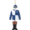 Blue And White Jockey Silks Hanging Ornament< Outlet