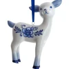 Blue And White Porcelain Baby Fawn Deer Ornament<Kurt Adler Sale