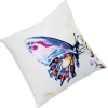 Blue Embroidered Butterfly Pillow< Outlet