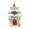 Blue Gingerbread House Clay Ornament< Online