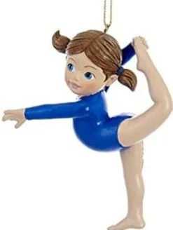 Blue Gymnast Girl Ornament<Kurt Adler Online