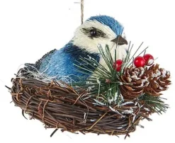 Blue Jay Nest Ornament<Kurt Adler New