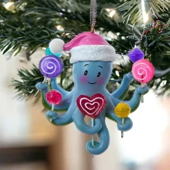 Blue Octopus Lollipops Ornament<Kurt Adler Online