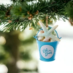 Blue Sand Beach Bucket Ornament<Kurt Adler Outlet