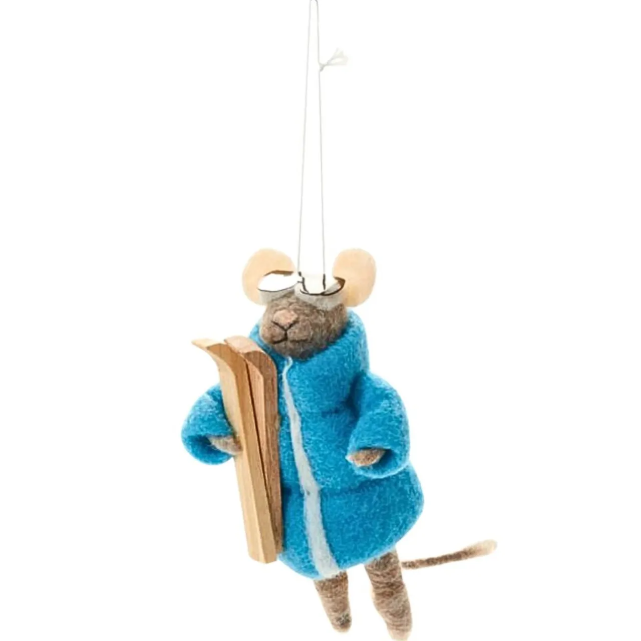 Blue Ski Mouse Ornament< Online