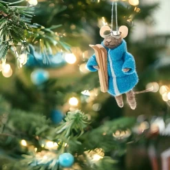 Blue Ski Mouse Ornament< Online