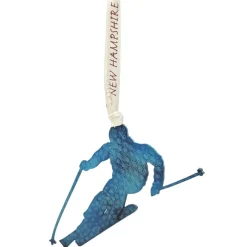 Blue Skier New Hampshire Ornament - The Christmas Loft< Best