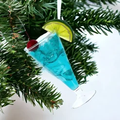 Blue Tropical Drink Glass Ornament<Kurt Adler Fashion