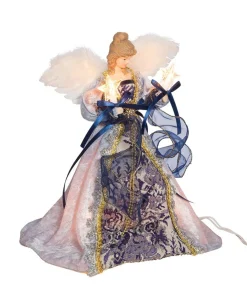 Blue With Gold Trim Angel Treetop<Kurt Adler Clearance
