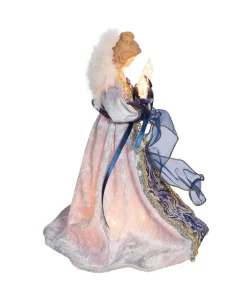 Blue With Gold Trim Angel Treetop<Kurt Adler Clearance