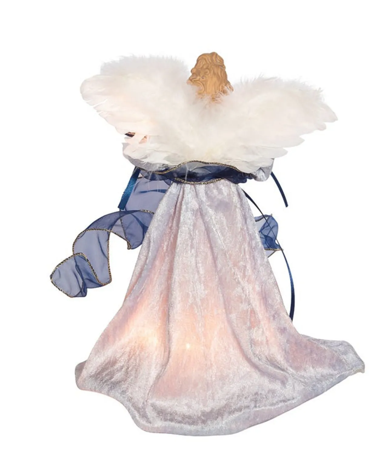Blue With Gold Trim Angel Treetop<Kurt Adler Clearance