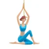Blue Yoga Woman Ornament<Kurt Adler Outlet