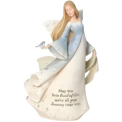 Bluebird Happiness Heavenly Blessings Angel Figurine< Fashion