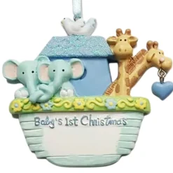 Boys Babys 1st Personalized Christmas Ornament<Kurt Adler Clearance