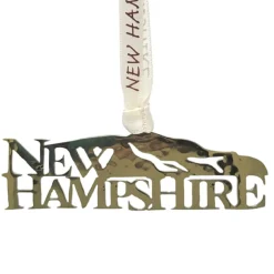 Brass New Hampshire Mountains Ornament - The Christmas Loft< Fashion