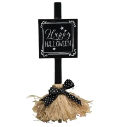 Broom Sign Decor - Happy Halloween< Fashion
