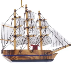 Brown Schooner Ornament | The Christmas Loft<Kurt Adler Hot