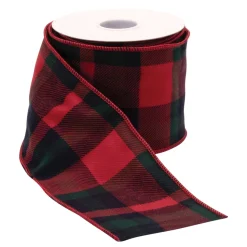 Buffalo Plaid Wired Ribbon< Sale