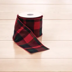 Buffalo Plaid Wired Ribbon< Sale