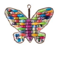 Butterfly Ornament with Colorful Paper Beads< Sale