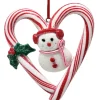 Candy Cane Heart Snowman Ornament | The Christmas Loft<Kurt Adler Online
