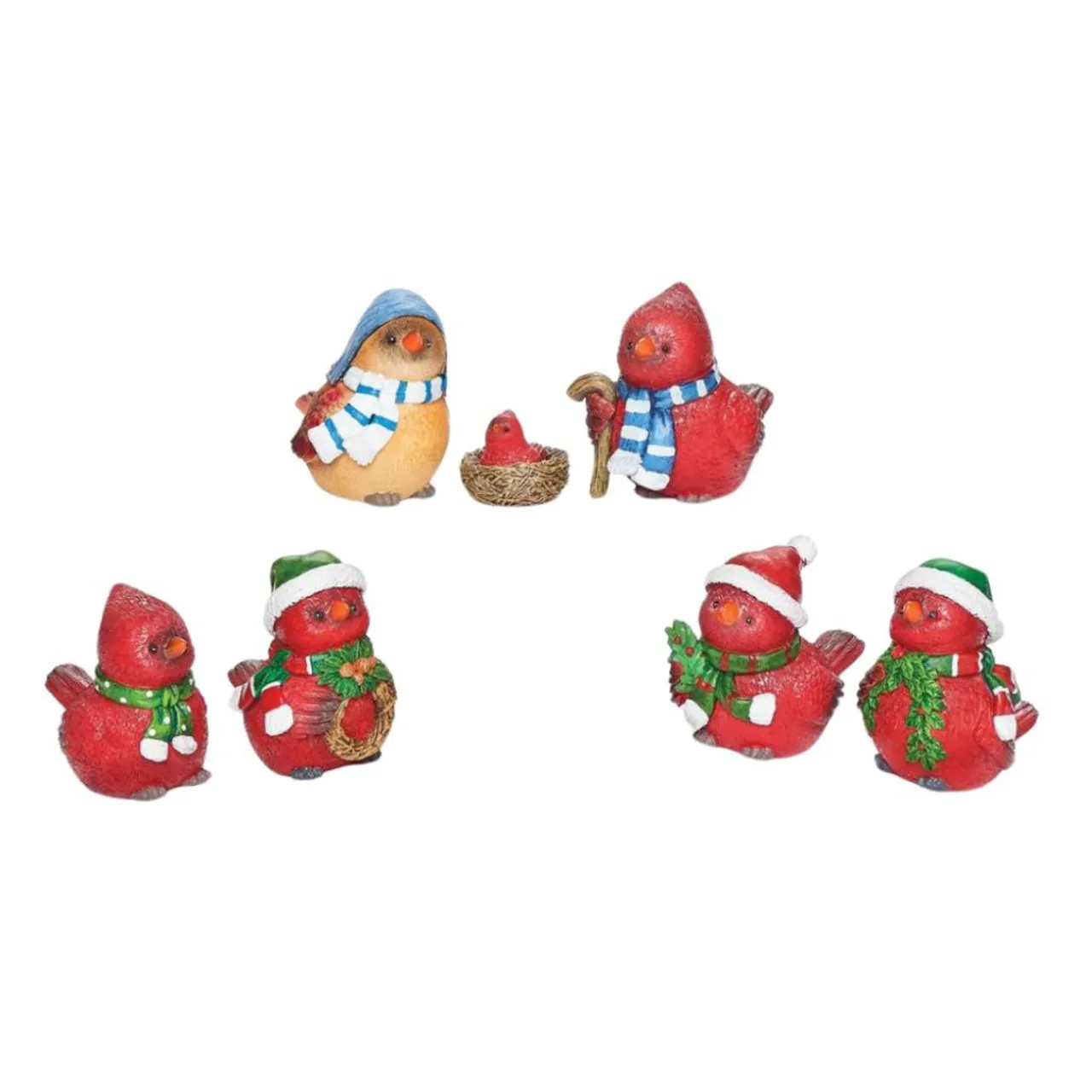 Cardinal Creche w/ Nest Set Of 7< Best