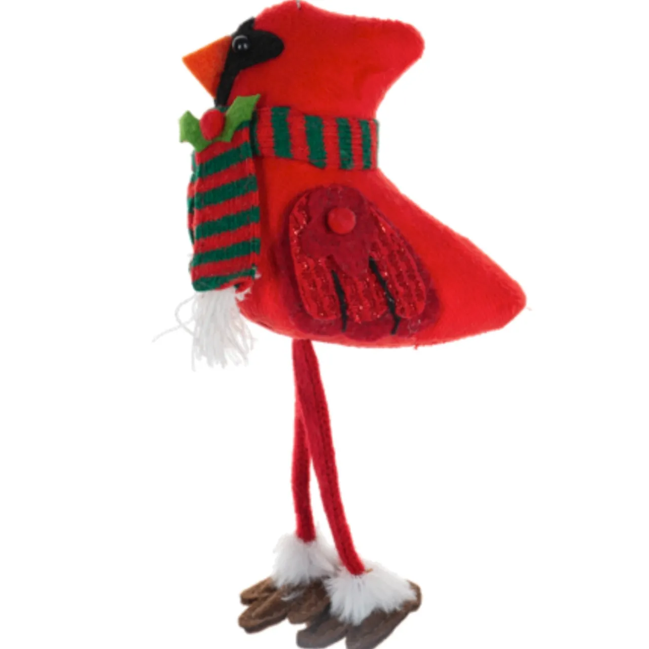 Cardinal Wearing Dark Green And Red Scarf Shelfsitter< Sale