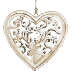 Carved Christmas Heart Icon Ornament< Discount