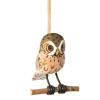 Carved Dark Brown Owl Ornament - The Christmas Loft< New