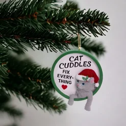 Cat Cuddles Fix Everything Ornament<Kurt Adler Best