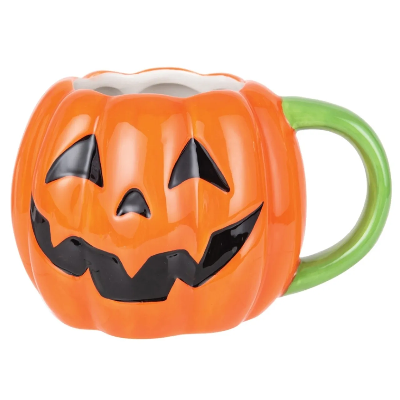 Ceramic Pumpkin Mug< Hot