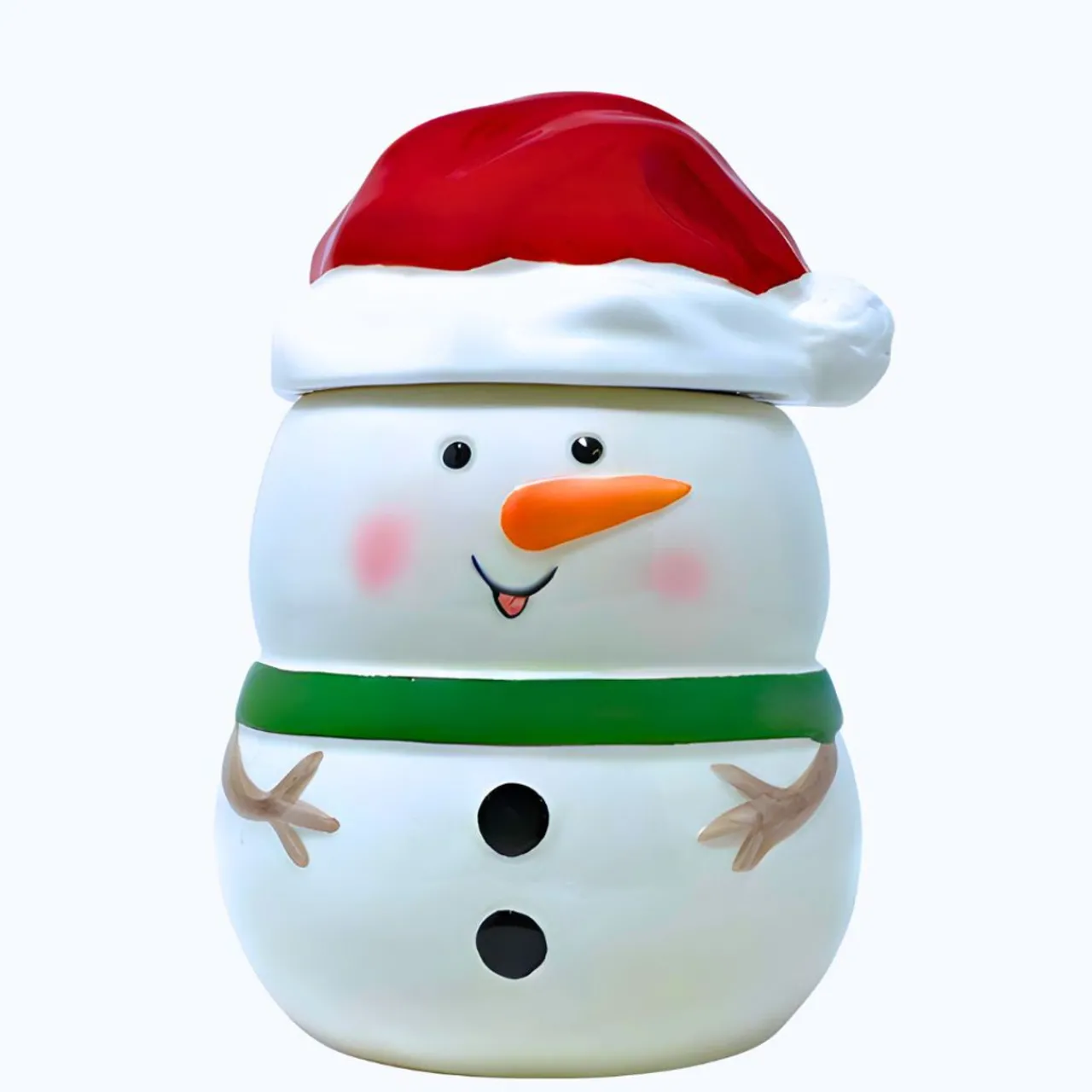 Cheerful Snowman Dolomite Cookie Jar< Fashion