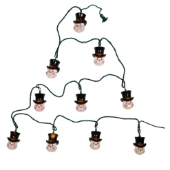 Cheerful Snowman Head Lights<Kurt Adler Hot