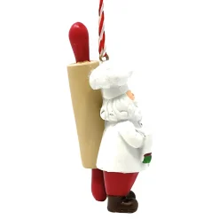 Chef Santa With Rolling Pin Ornament< Outlet