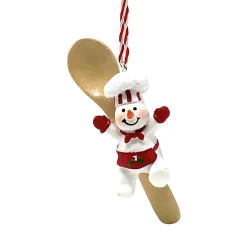 Chef Snowman With Spoon Ornament< Outlet