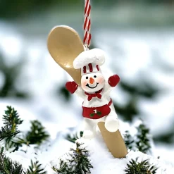 Chef Snowman With Spoon Ornament< Outlet