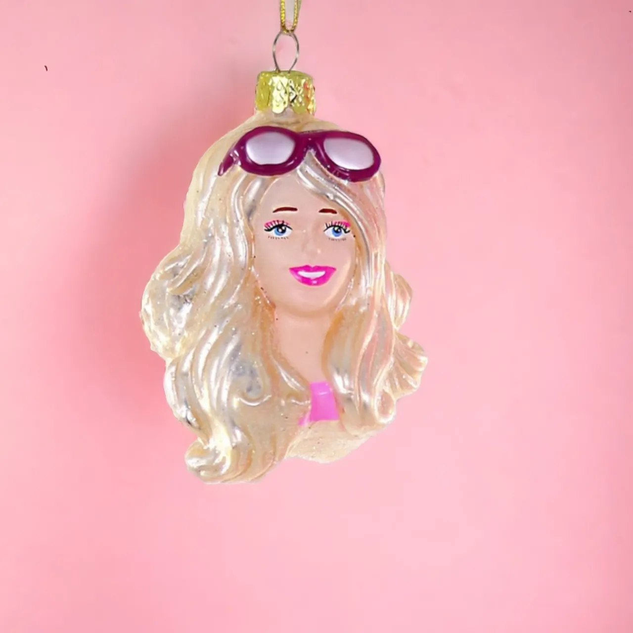 Chic Barbie Head Ornament with Sunglasses<Cody Foster & Co. Hot
