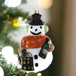 Chic Snowman Ornament with Glitter Accents<Cody Foster & Co. Discount